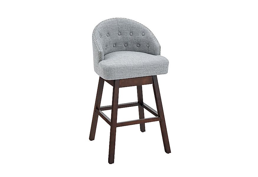 COSTWAY Barhocker, 2er Set, 360° drehbar, mit Lehne & Fußstütze Sitzhöhe 78 günstig online kaufen