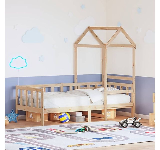 vidaXL Bett, Tagesbett mit Dach 90x200 cm Massivholz Kiefer günstig online kaufen
