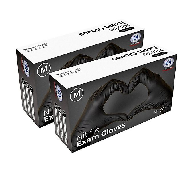 IEA Medical Nitril-Handschuhe M Nitrilhandschuhe Schwarz 200 Stk, Einweghan günstig online kaufen