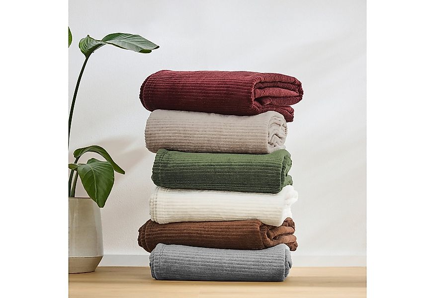 Wohndecke Wohndecke Cordoba, IBENA, Mit trendiger Cord-Struktur, made in Ge günstig online kaufen