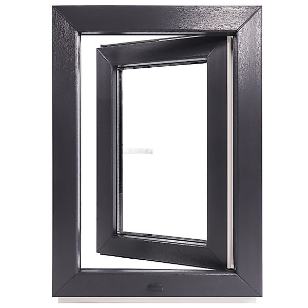 Framelux Kunststofffenster Proline Anthrazit 2-Fach Verglasung 500 x 700 mm günstig online kaufen