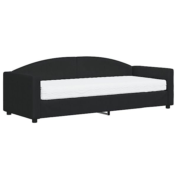 vidaXL Bett Tagesbett mit Matratze Schwarz günstig online kaufen