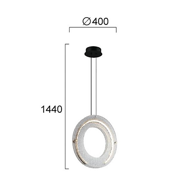 LED-Hängelampe Tamara, rauchgrau, Ø 40 cm, Glas/Metall günstig online kaufen