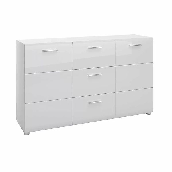 Sideboard 144 cm breit weiß Hochglanz MALABO-129 günstig online kaufen