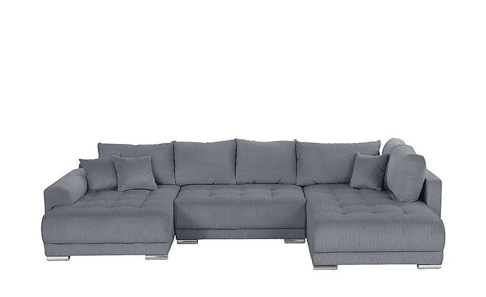 Wohnlandschaft mit Schlaffunktion Lemie ¦ grau ¦ Maße (cm): B: 356 H: 85 T: günstig online kaufen