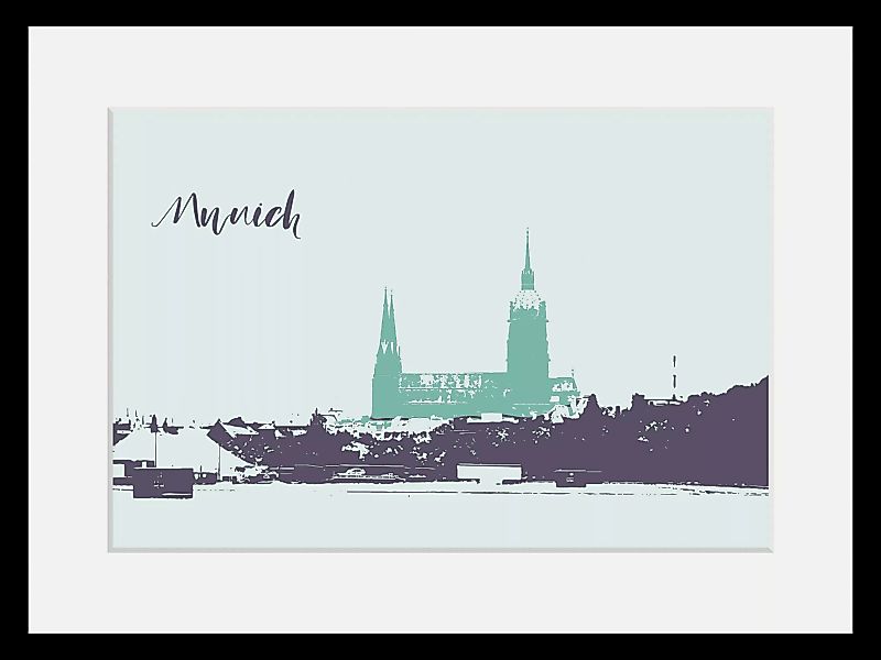 queence Bild "Munich Skizze", Städte, (1 St.) günstig online kaufen