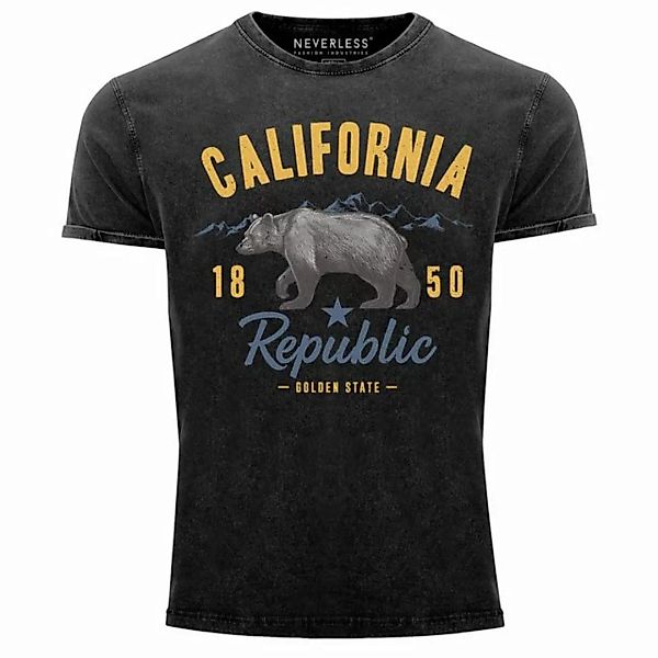 Print-Shirt Herren Vintage Shirt California Sommer Summer Golden State USA günstig online kaufen