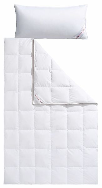 Haeussling Daunenbettdecke + Kopfkissen "Swiss Royal" Bettdecken-Set mit Ko günstig online kaufen