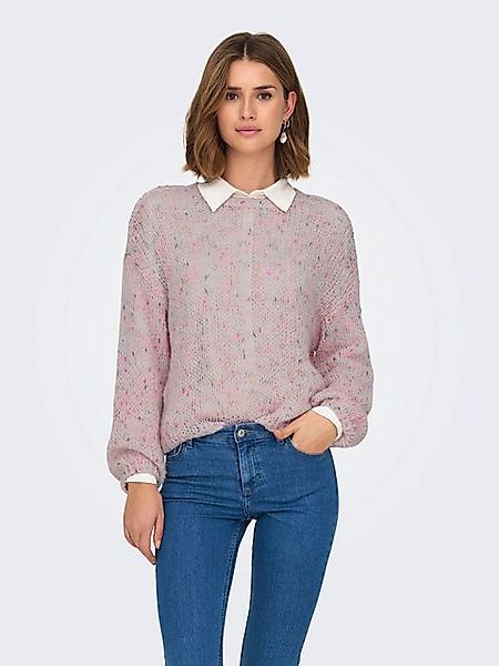 ONLY Rundhalspullover ONLUMA (1-tlg) Lochmuster günstig online kaufen