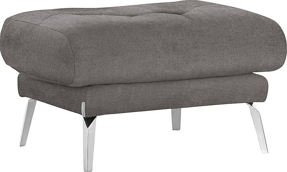 W.SCHILLIG Hocker "softy", mit dekorativer Heftung im Sitz, Füße Chrom glän günstig online kaufen