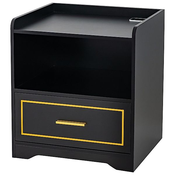 COSTWAY Nachttisch (2-St), LED, 3 Farben, günstig online kaufen
