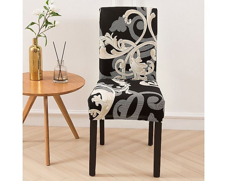 Sunicol Stuhlhusse Floral Geometrische Bankett Stuhl Abdeckung, für Esszimm günstig online kaufen