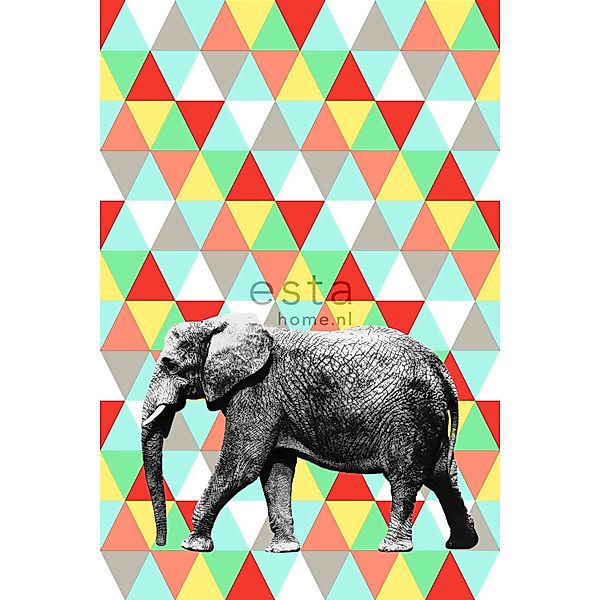 ESTAhome Fototapete Elefant Multicolor 200 x 279 cm 158707 günstig online kaufen