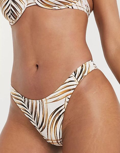 Rhythm – Panama – Bikinihose mit hohem Beinausschnitt und tropischem Muster günstig online kaufen