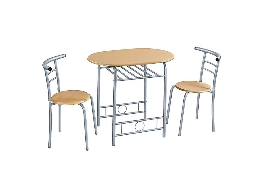 Yaheetech Esszimmer-Set Essgruppe mit 2 Stühlen, Esszimmergruppe 3-teilig günstig online kaufen