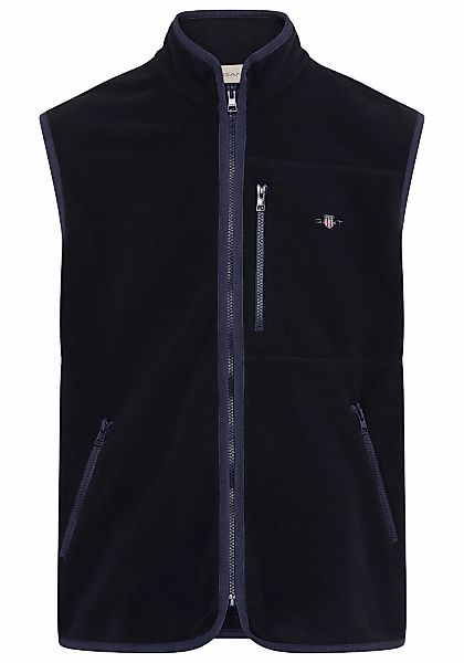 Gant Fleeceweste, Stehkragen, Brusttasche mit Logo-Stickerei günstig online kaufen