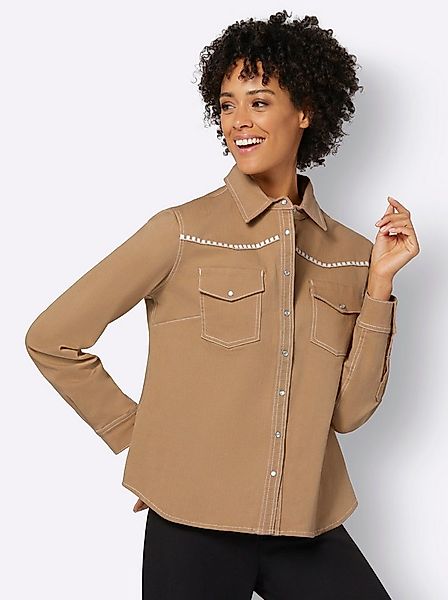 Witt Klassische Bluse Jeansbluse Langarm günstig online kaufen