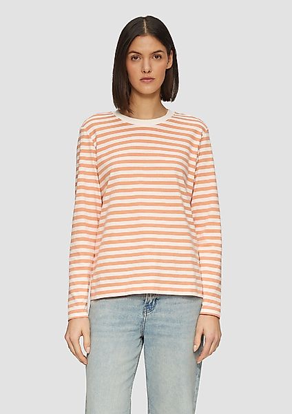 s.Oliver Langarmshirt Gestreiftes Langarmshirt aus Baumwolljersey günstig online kaufen