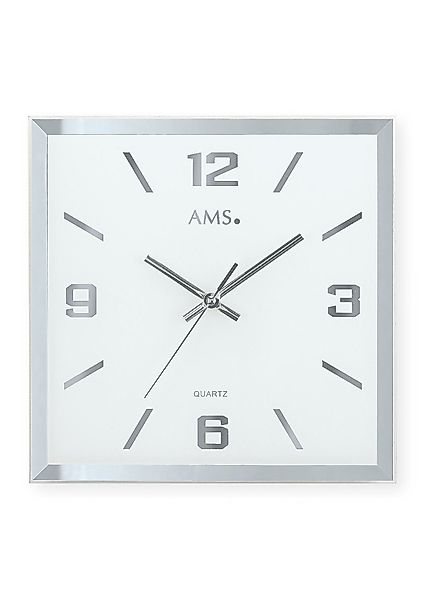 AMS Wanduhr W9324 (Quarzuhr,Glas,Wohnzimmer,Esszimmer,Küche,Arbeitszimmer,B günstig online kaufen