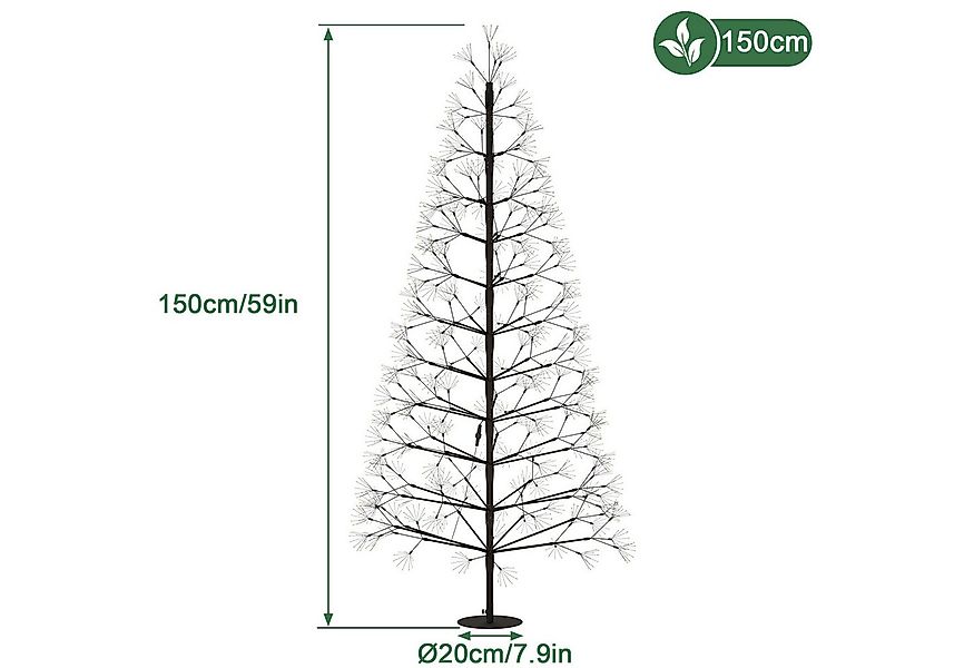 FIVMEN Künstlicher Weihnachtsbaum LED Metall Tannenbaum Weihnachtsbaumbeleu günstig online kaufen