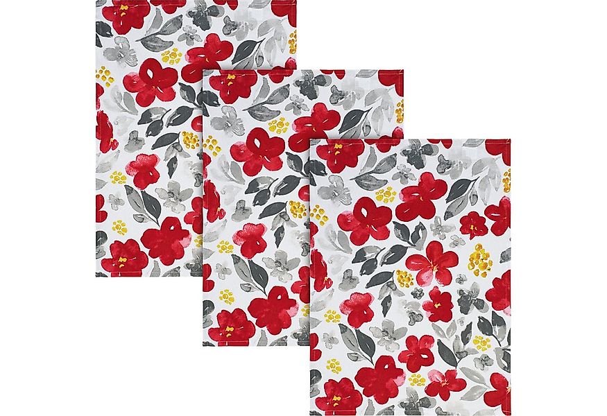 REDBEST Geschirrtuch Geschirrtuch 3er-Pack, Baumwolle Blumen günstig online kaufen