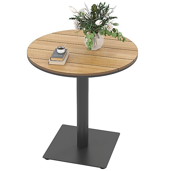 Outsunny Gartentisch mit Lamelldesign (wetterfest Beistelltisch, günstig online kaufen