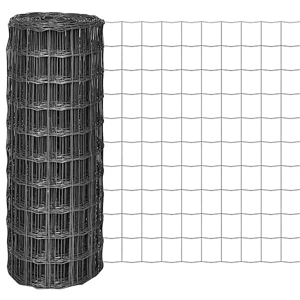 vidaXL Eurozaun Stahl 25 x 1 m Grau 142515 günstig online kaufen