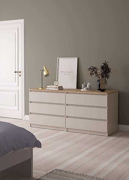 INOSIGN Kommode "Naia, Aufbewahrung, 6 Schubladen, Hochglanz-Optik, grifflo günstig online kaufen