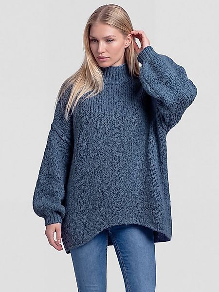 PEKIVESSA Strickpullover Ultra-Oversized Grobstrick-Pullover mit Ziernähten günstig online kaufen