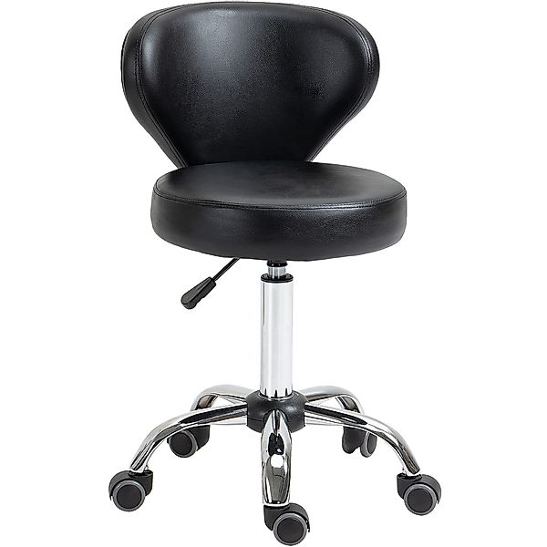 HOMCOM Rollsitz Rollhocker höhenverstellbar Salon Hocker günstig online kaufen