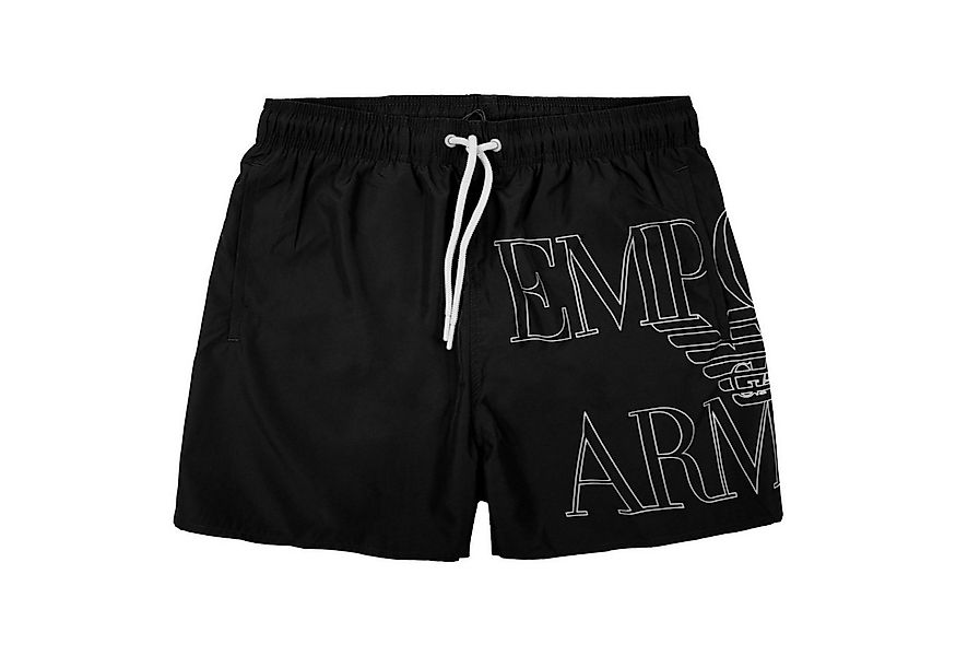 Emporio Armani Badehose Boxer Beachwear mit großem Logoprint günstig online kaufen