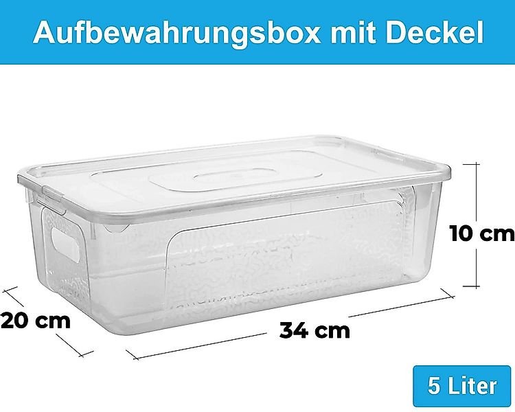 Centi Aufbewahrungsbox Aufbewahrungsbox mit Deckel, stapelbar, transparent günstig online kaufen