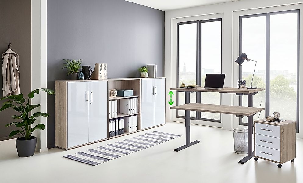 BMG Möbel Büromöbel-Set »Tabor«, (Set, 5 tlg.), mit elektrisch höhenverstel günstig online kaufen