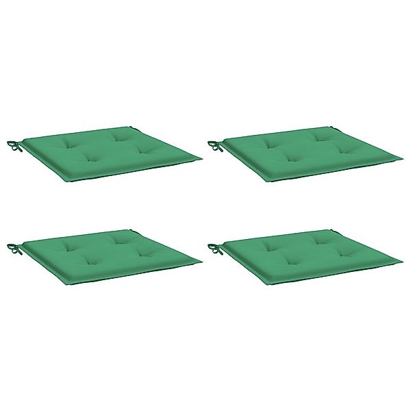 vidaXL Sitzauflage Gartenstuhl-Kissen 4 Stk. Grün günstig online kaufen
