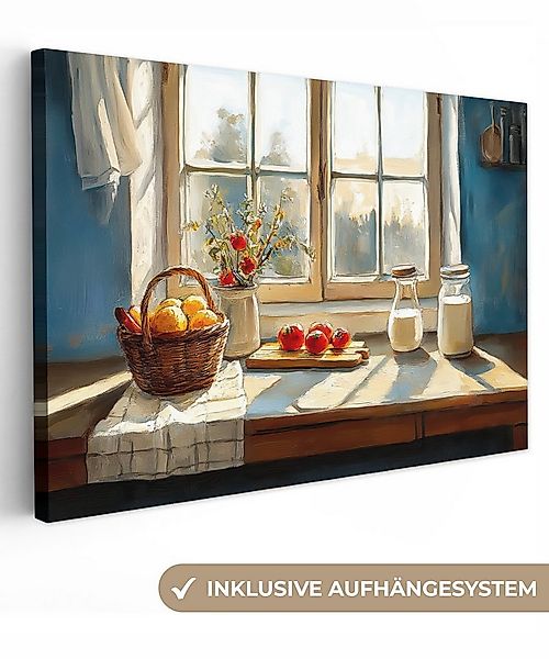 OneMillionCanvasses® Leinwandbild Stillleben - Küche - Fensterblick - Fenst günstig online kaufen