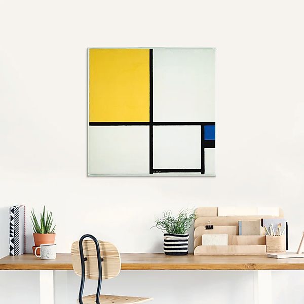 Artland Glasbild »Komposition mit Blau und Gelb. 1931.«, Muster, (1 St.), i günstig online kaufen