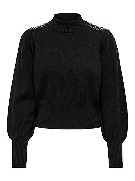 ONLY Detailreicher Pullover Damen Schwarz günstig online kaufen