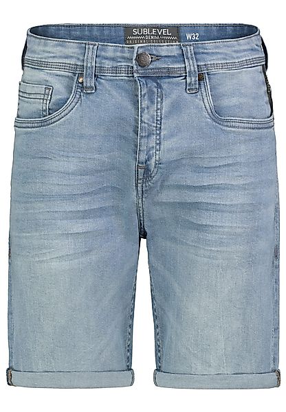 SUBLEVEL Jeansshorts mit Gürtelschlaufen und Umschlag, günstig online kaufen