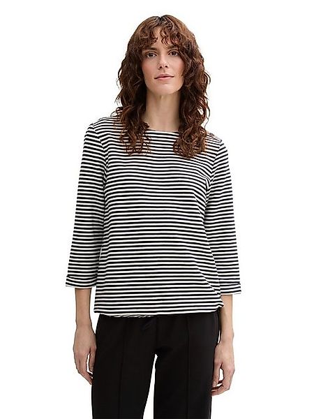 TOM TAILOR 3/4-Arm-Shirt (1-tlg) Drapiert/gerafft günstig online kaufen