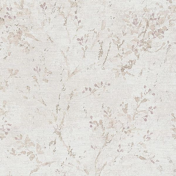PROFHOME 396503-GU Landhaus Tapete Floral Matt Grau Beige Lila 0,53 m x 10, günstig online kaufen