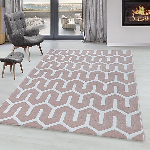 SIMPEX24 Designteppich Geometrisch Design, Rechteckig, Höhe: günstig online kaufen