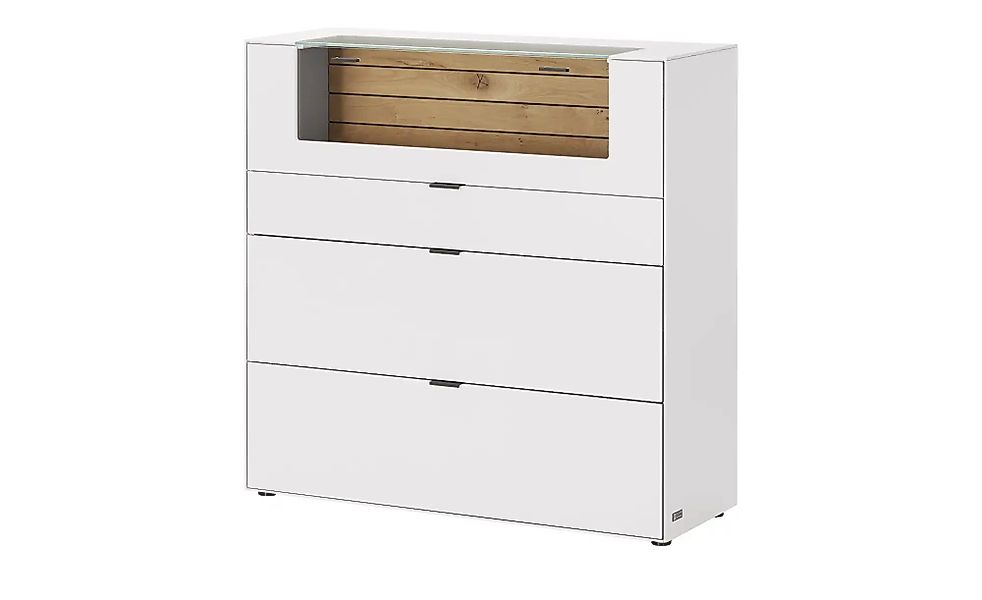 Jette Home Highboard  Como ¦ weiß ¦ Maße (cm): B: 122 H: 122 T: 46.0 Kommod günstig online kaufen