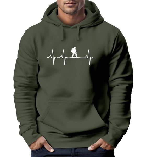 Neverless Hoodie Hoodie Herren Print Wanderer günstig online kaufen