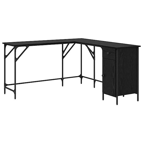 vidaXL Schreibtisch Schwarz Eichen-Optik 141 x 141 x 75 cm 882877 günstig online kaufen