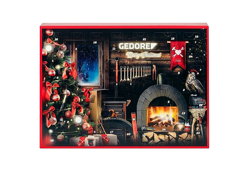 Gedore Adventskalender Gedore Adventskalender 2024 R49013033 red 33- tlg. W günstig online kaufen