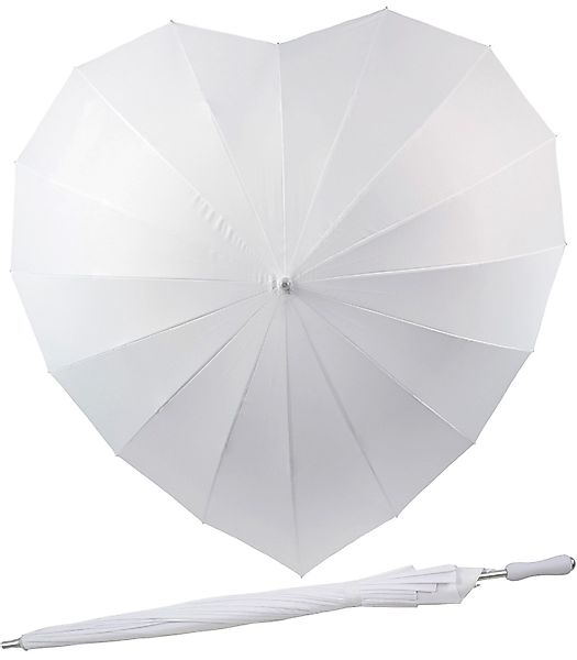 iX-brella Stockregenschirm XXL Herz Hochzeitsschirm Brautschirm günstig online kaufen