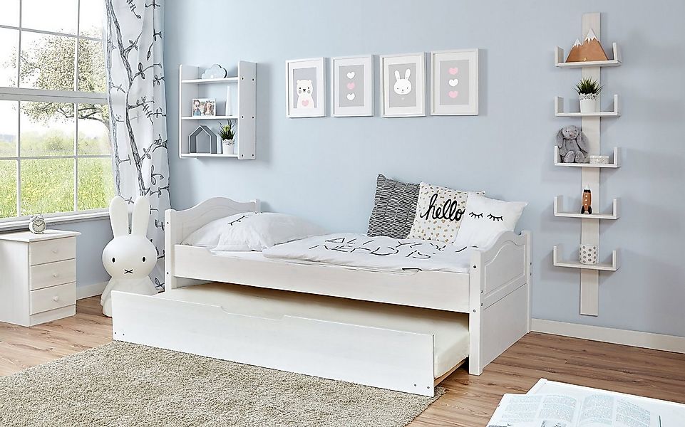 Ticaa Jugendbett Leni, Einzelbett, inkl. Zusatzbett und Rollrost günstig online kaufen