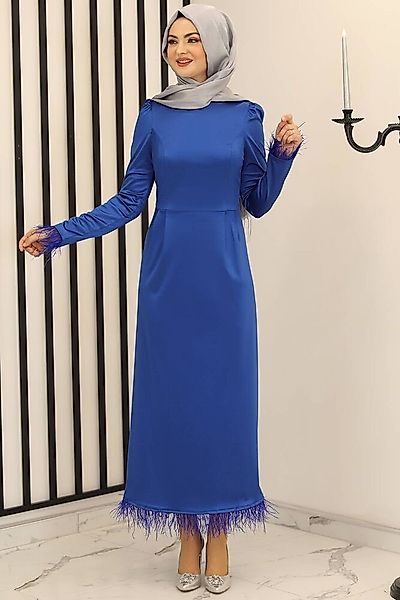 Modavitrini Satinkleid Satinkleid Damen Abendkleid schlicht günstig online kaufen