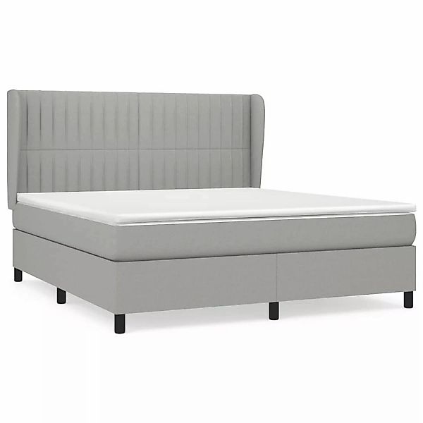 vidaXL Boxspringbett mit Matratze Hellgrau 180x200 cm Stoff1372494 günstig online kaufen