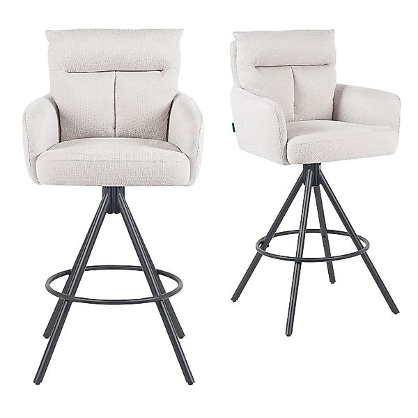 DUBI Möbel Barhocker Leo 2er-Set, Chrom, günstig online kaufen